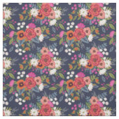 Tissu Motif des bouquets floraux de Boho (Échantillon)