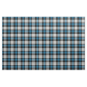 Tissu Motif des Carrés de tarte blanc bleu Turquoise