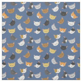 Tissu Motif des chats heureux (Échantillon)