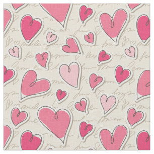 Tissu Motif des coeurs