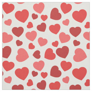 Tissu Motif Des Coeurs, Coeurs Rouges, Motif Des Coeurs