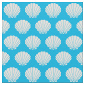Tissu Motif des coquilles de pétoncle de plage (Détail)