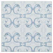 Tissu Motif des dauphins bleus (Échantillon)