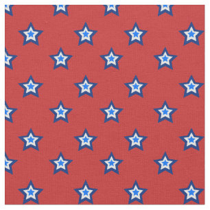 Tissu Motif des étoiles rouges, blanches et bleues