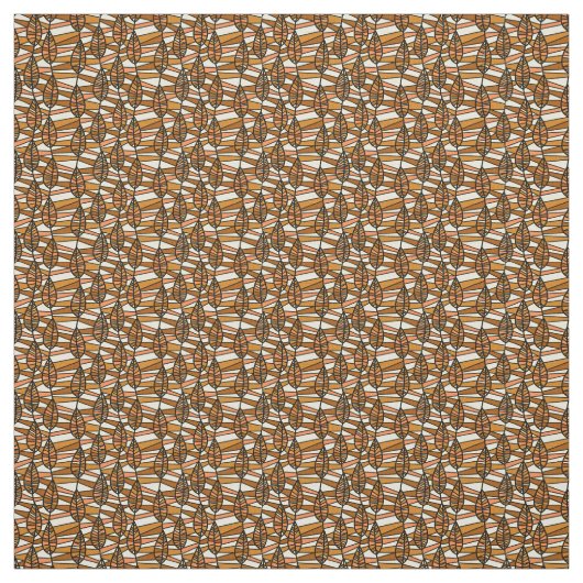 Tissu Motif Des Feuilles Automnes (Échantillon)