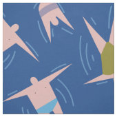 Tissu Motif des gens de natation (Échantillon)