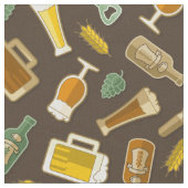 Tissu Motif des icônes de bière (Fermer)