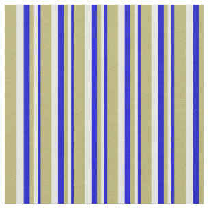 Tissu Motif des lignes bleu, blanc et foncé de kaki
