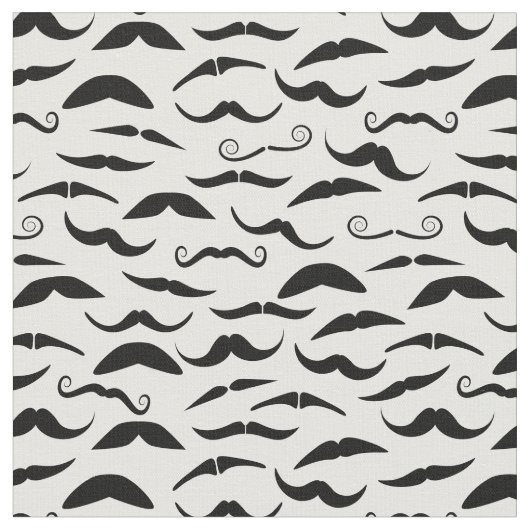 Tissu Motif des moustaches noires mixtes (Fermer)