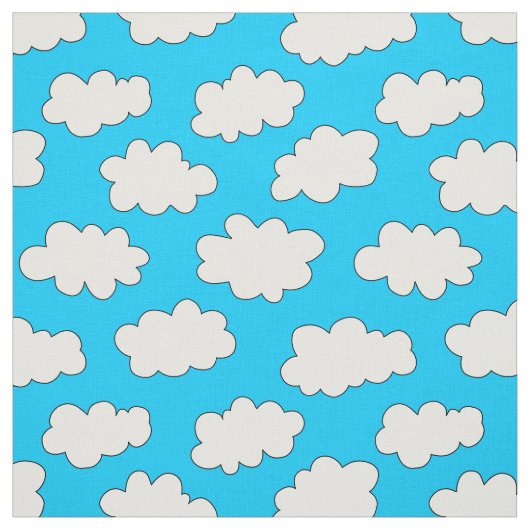 Tissu Motif des nuages fluffés (Échantillon)