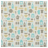 Tissu Motif des outils de cuisine (Échantillon)