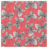 Tissu Motif des papillons de Doodle (Fermer)