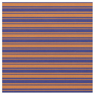 Tissu Motif des rayures bleu et chocolat de minuit