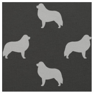 Tissu Motif des silhouettes de race de chien des Grands
