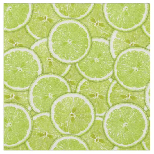 Tissu Motif des tranches vertes de chaux (Fermer)