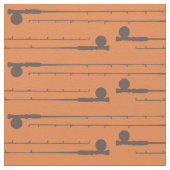 Tissu Motif des trappes de pêche Brown (Détail)
