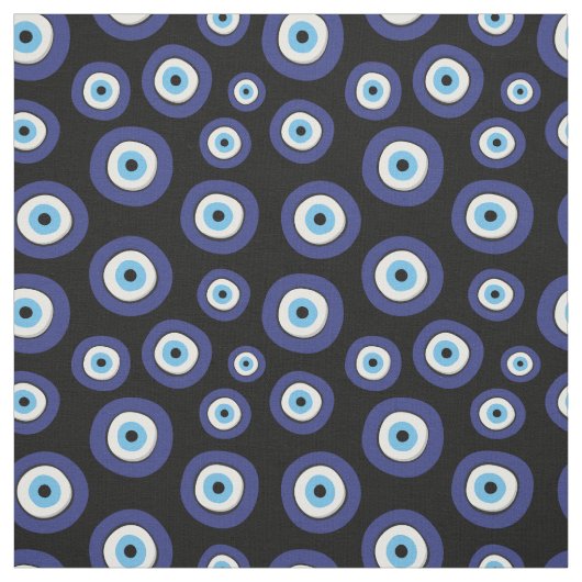 Tissu Motif des yeux mal grecs (Échantillon)