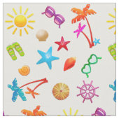 Tissu Motif d'été Amusement au soleil  (Fermer)