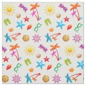 Tissu Motif d'été Amusement au soleil  (Échantillon)