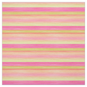 Tissu Motif d'été Lime jaune Corail rose rouge