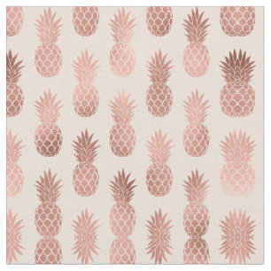 Tissu Motif d'été pour ananas Rose tropical