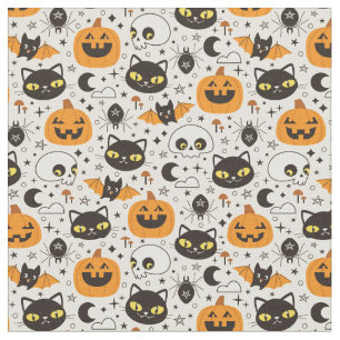 Tissu Motif d'Halloween rétro