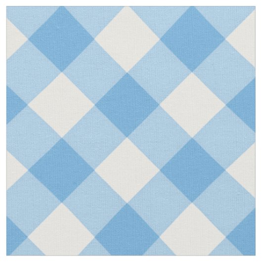 Tissu Motif diagonal blanc/bleu En vichy (Fermer)