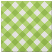 Tissu Motif diagonal blanc/vert En vichy (Échantillon)