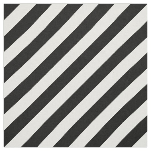 Tissu Motif diagonal noir et blanc de rayures (Échantillon)