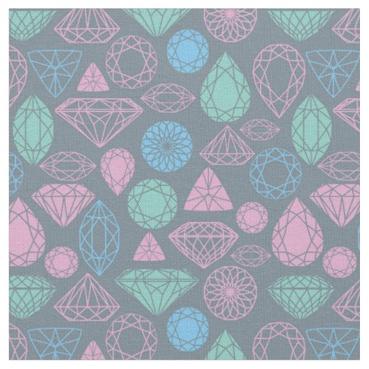Tissu Motif d'icône de pierre gemme (Fermer)