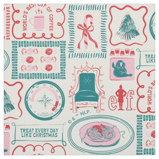 Tissu Motif d'icône Elf Holiday (Échantillon)