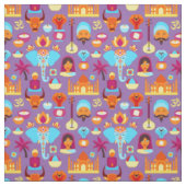 Tissu Motif d'icônes indiennes (Échantillon)