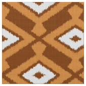 Tissu Motif d'Ikat - brun, rouille et crème (Fermer)