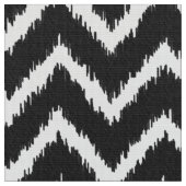 Tissu Motif d'Ikat Chevron - noir et blanc (Fermer)