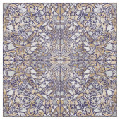 Tissu Motif d'illustration de la feuille florale blanche (Échantillon)