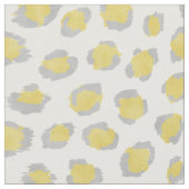 Tissu Motif d'impression chic jaune pastel gris guépard (Fermer)
