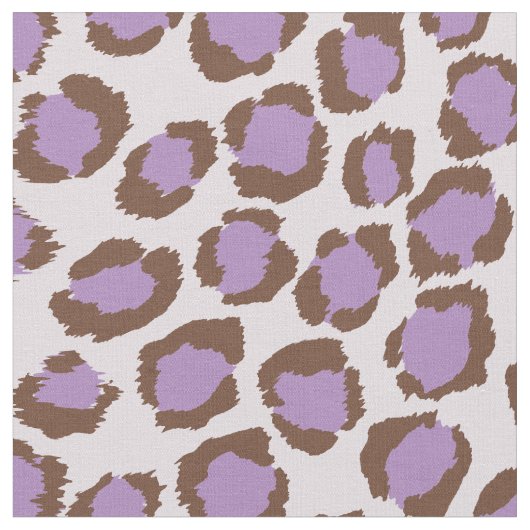 Tissu motif d'impression de guépard blanc violet chic (Fermer)