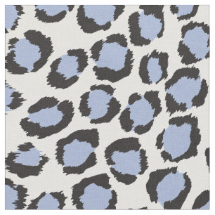 Tissu motif d'impression de guépard bleu clair chic et