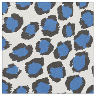 Tissu motif d'impression de guépard bleu turquoise en g
