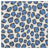 Tissu motif d'impression de guépard bleu turquoise en gr (Échantillon)