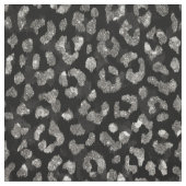 Tissu motif d'impression de guépard noir parties scintil (Échantillon)