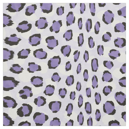 Tissu motif d'impression de guépard noir violet rose chi (Échantillon)