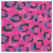 Tissu motif d'impression de guépard noir violet rose chi (Fermer)