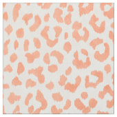 Tissu motif d'impression de guépard orange de pêche chic (Fermer)