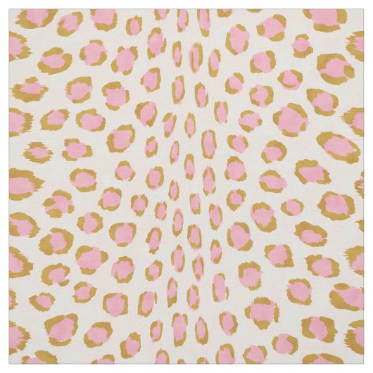 Tissu motif d'impression de guépard rose et d'or chic (Échantillon)