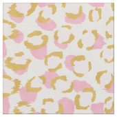 Tissu motif d'impression de guépard rose et d'or chic (Fermer)