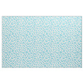 Tissu motif d'impression de guépard turquoise bleu et bl (Fat Quarter)