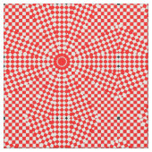 Tissu Motif d'impression géométrique étoile blanche roug (Fermer)