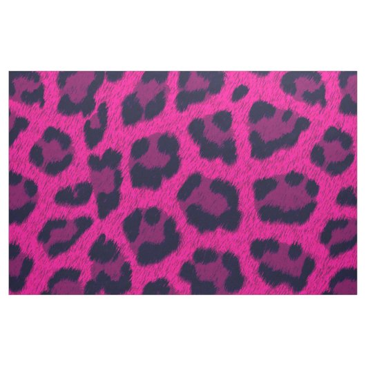 Tissu Motif d'impression Leopard rose chaud (Fat Quarter)