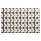 Tissu Motif d'impression moderne à fleurs blanches (Fat Quarter)